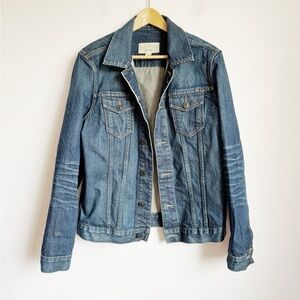 allsaints mens memoko trucker denim jacket